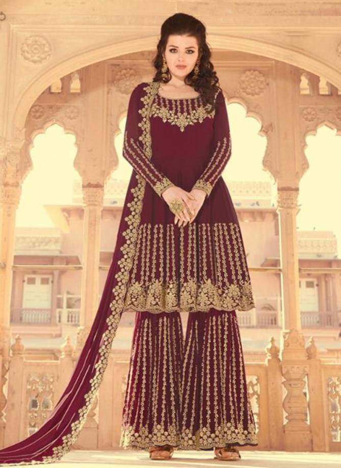 Rama Zarkhan Latest Fancy Wedding wear Heavy Embroidery Georgette Designer Salwar Suit Collection